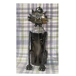 Metallic Cat Wine Holder